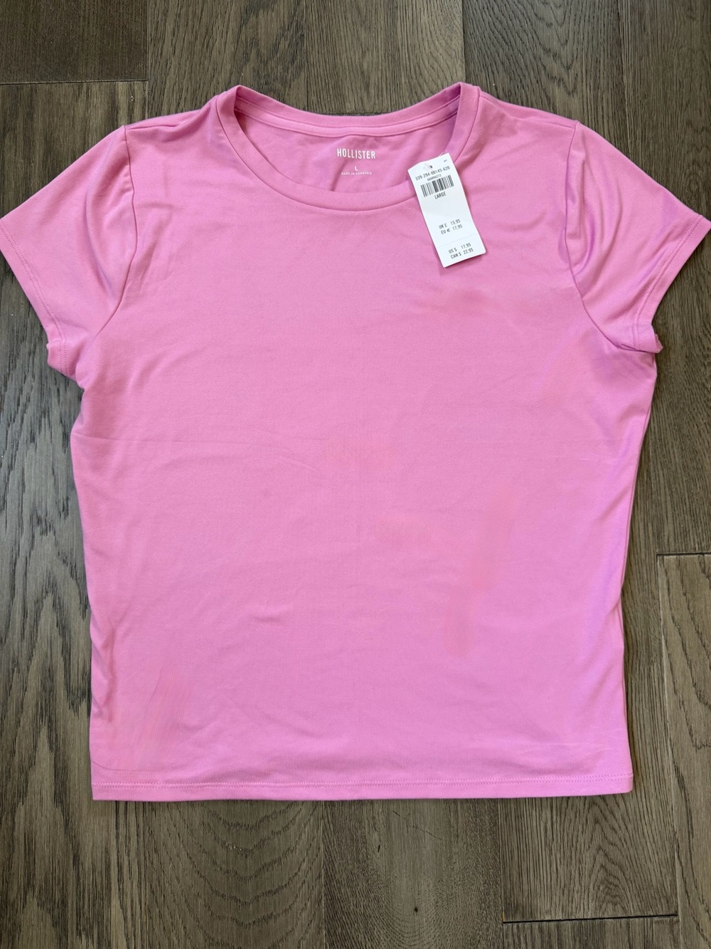 Hollister Pink Short Sleeve Crew Tee Size Large